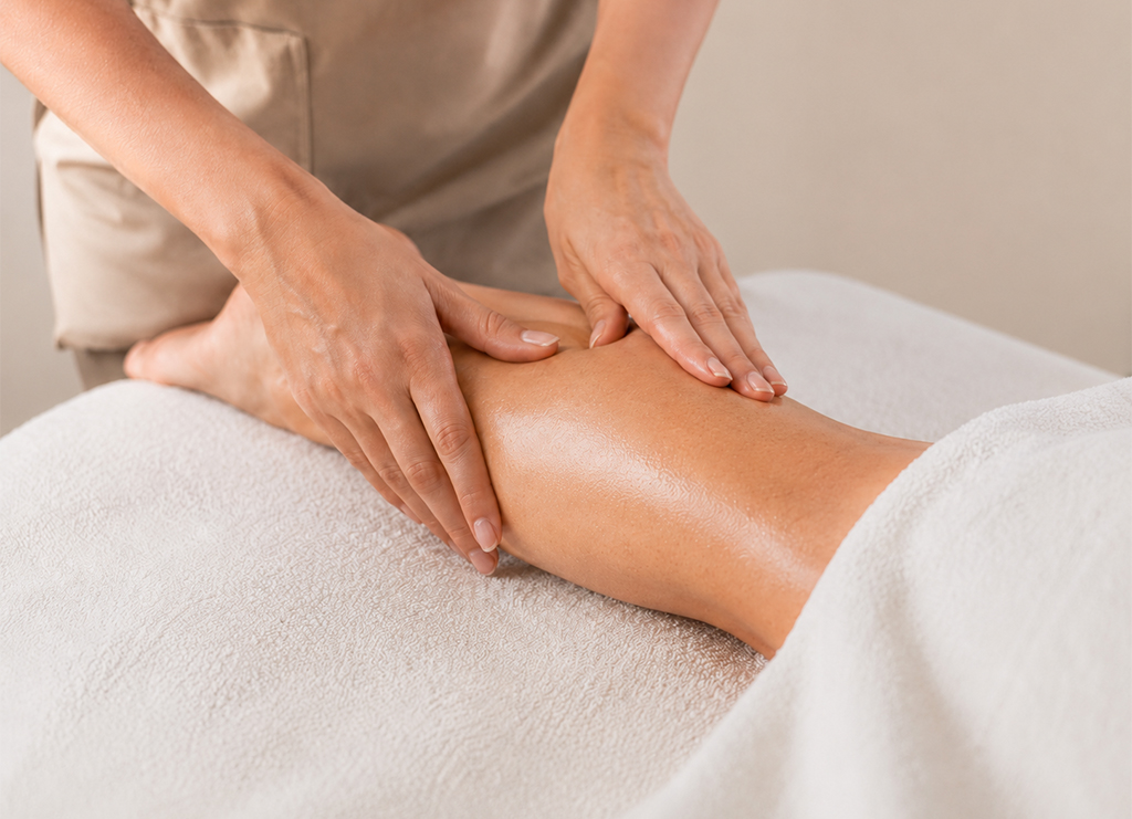 massaggio emolinfatico per circolazione corpo donna
