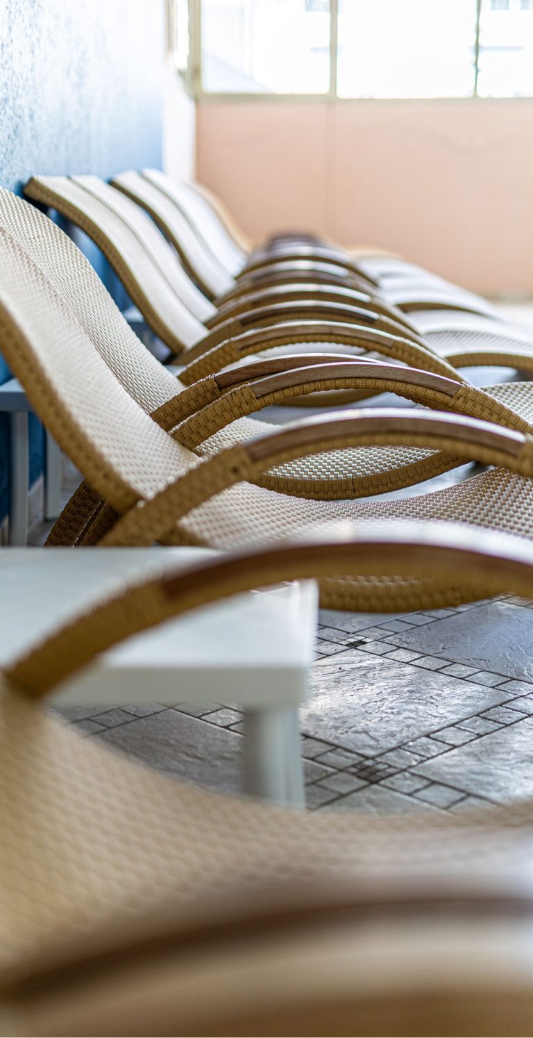 Sdraio nel giardino dell'Hotel Terme Bologna ad Abano Terme